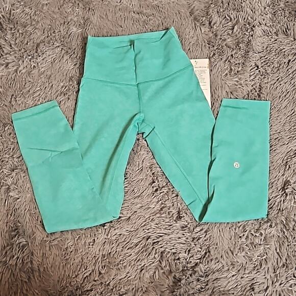 NWT Lululemon Wunder Train HR Crop Pant Legging 23" In Blaze Maldives Sz 2 - Picture 4 of 5